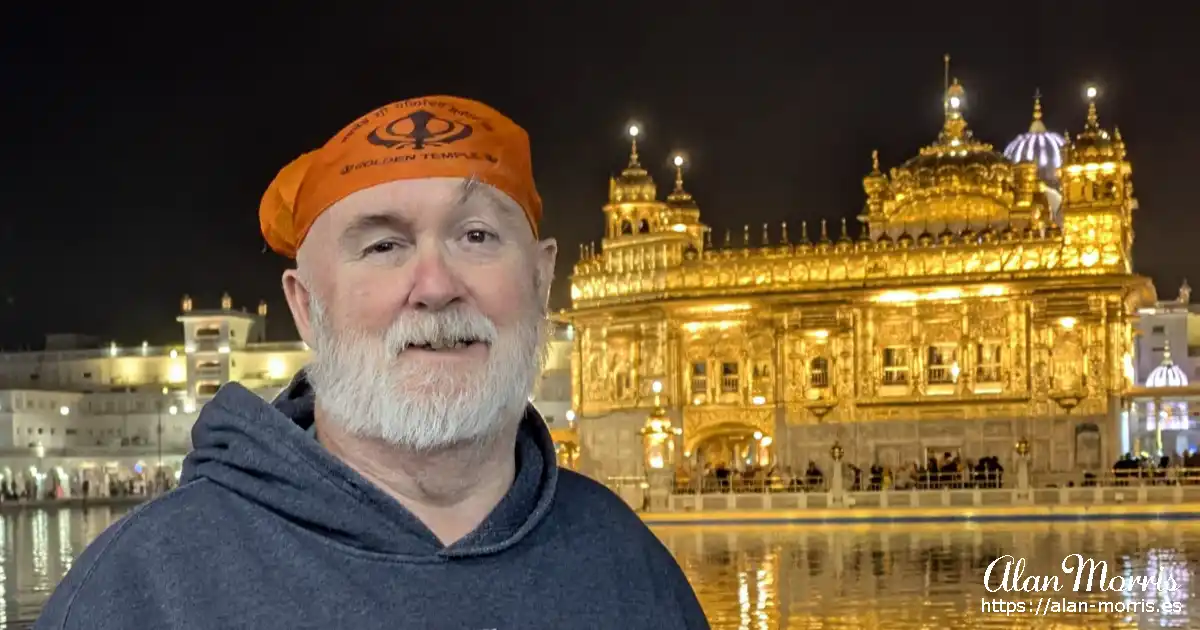 Alan Morris at the Golden Temple in Amritsar.